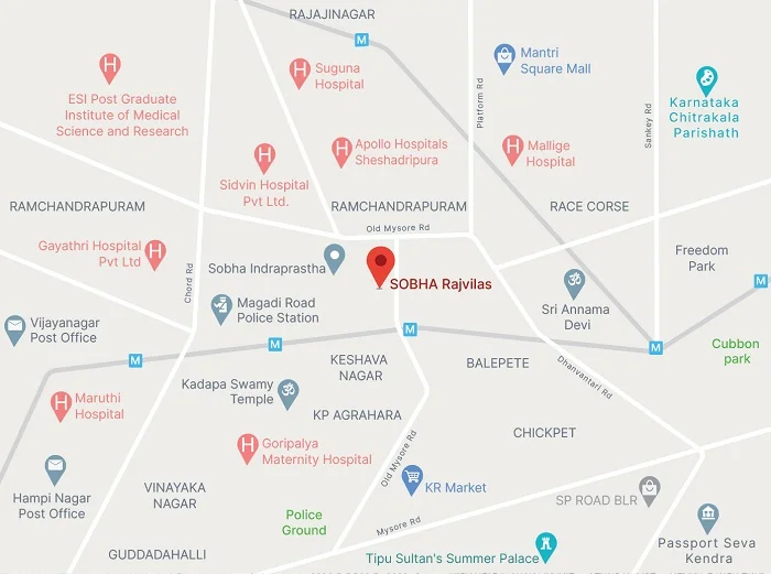 Sobha-Rajvilas-Google-Map