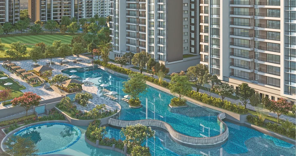 View of Lakelet from Tower- Luxury Flats in Dwarka Expressway, Gurgaon