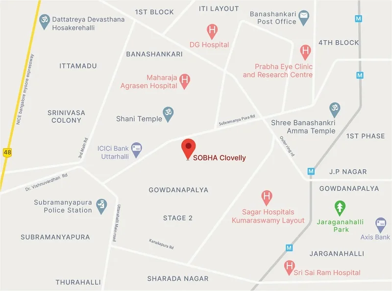 Sobha-Clovelly-Google-Map