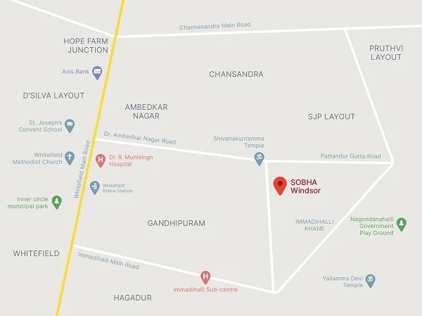 SOBHA Windsor Location Google MAP