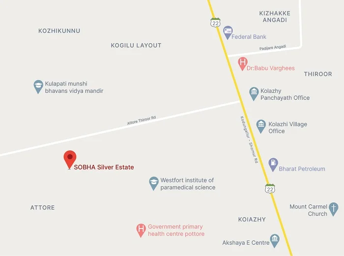Sobha-Silver-Estate-Google-Map
