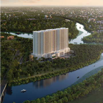 SOBHA ATLANTIS Elevation- Luxury 4 bhk apartments for sale in Vyttila, Silversand Island, Thykoodam, Ernakulum, Kochi