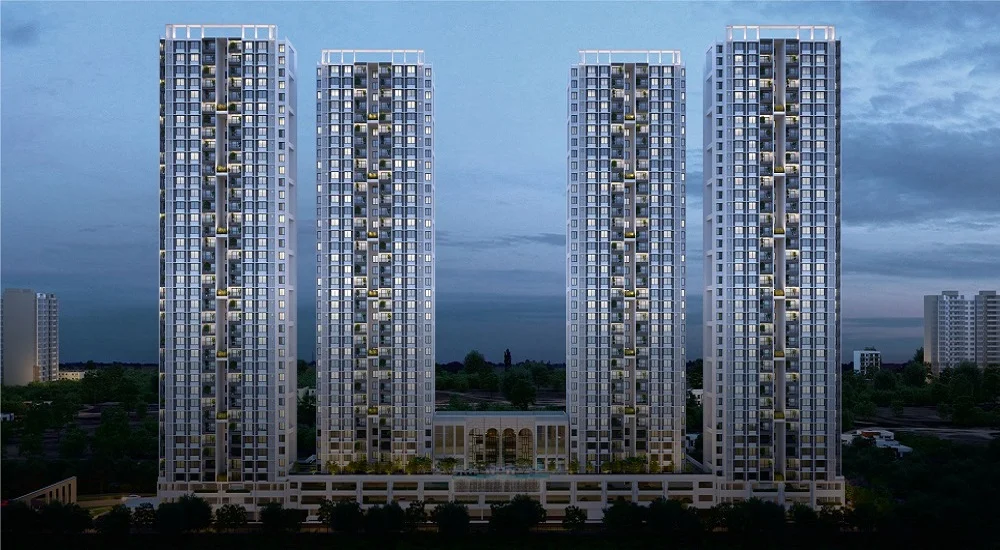 SOBHA Manhattan Towers – Townpark Building View- 3 BHK Luxury Apartment in Electronic City