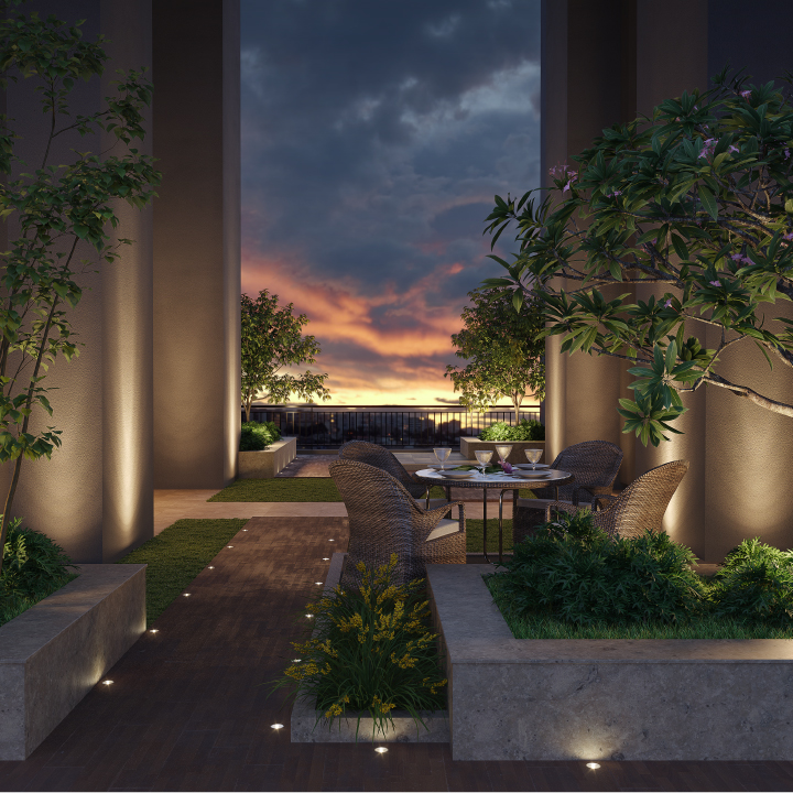 SOBHA AVALON Terrace Lounge, Apartment in Gift City , Gujarat