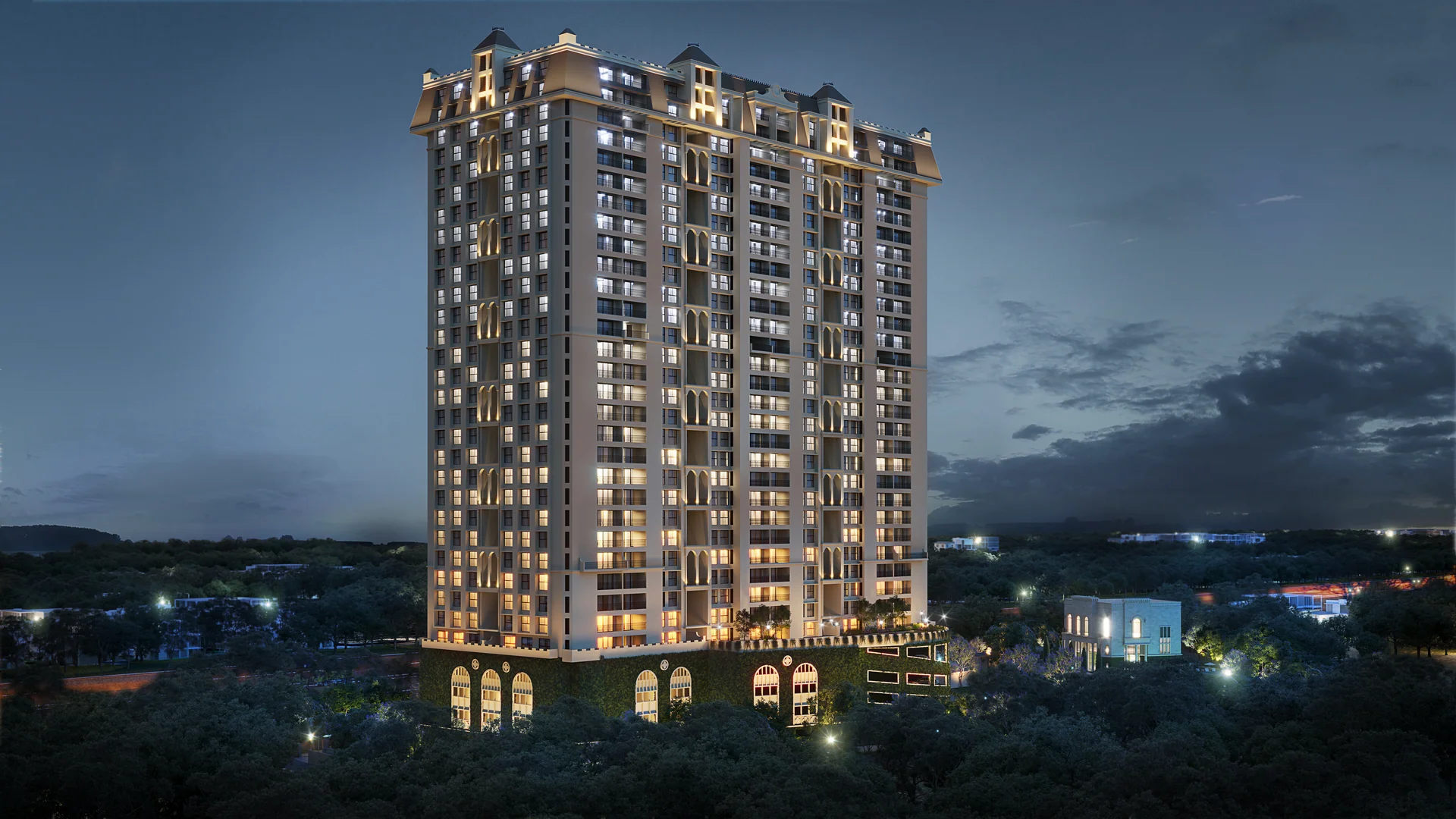 Royal Crest Elevation View Luxury Apartment in South Bangalore