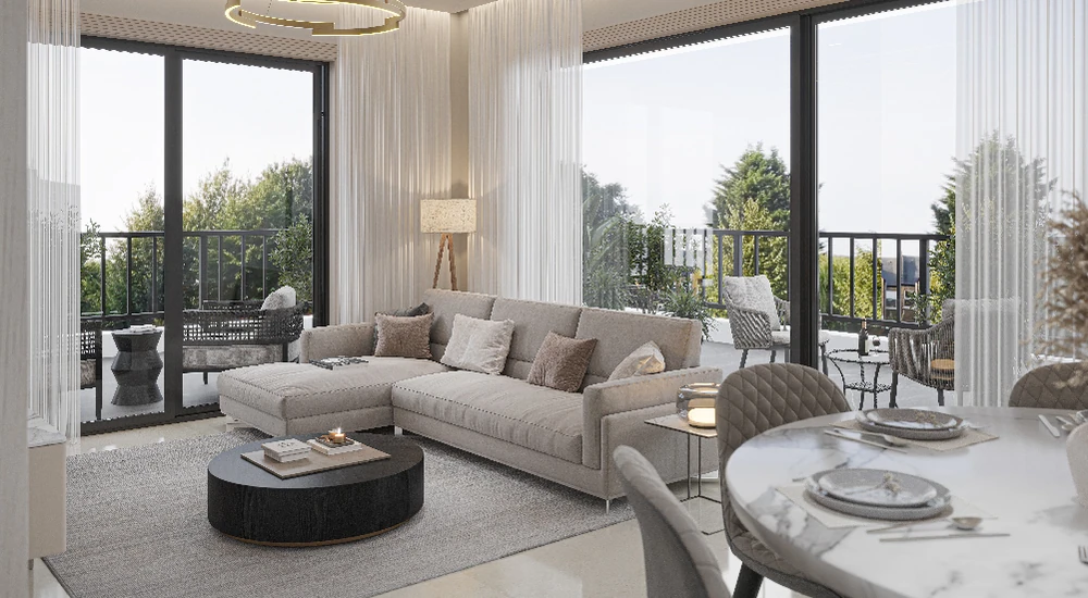 SOBHA-Altus-L-shaped Dining Room and Family Lounge
