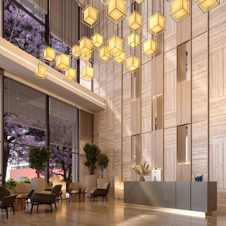 Triple – Height Entrance Lobby