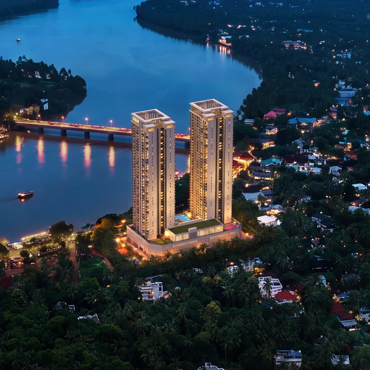 Bellevue Elevation- Evening View